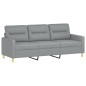 vidaXL 3-tlg. Sofagarnitur mit Kissen Hellgrau Stoff vidaXL 3-tlg. Sofagarnitur mit Kissen Hellgrau Stoff