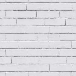 Good Vibes Tapete Chalkboard Brick Wall Weiß und Grau