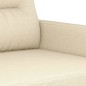 vidaXL 3-tlg. Sofagarnitur mit Kissen Creme Stoff vidaXL 3-tlg. Sofagarnitur mit Kissen Creme Stoff