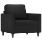vidaXL 3-tlg. Sofagarnitur mit Kissen Schwarz Kunstleder vidaXL 3-tlg. Sofagarnitur mit Kissen Schwarz Kunstleder