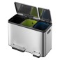 EKO Tretmülleimer EcoCasa 3x15 L Mattsilber EKO Tretmülleimer EcoCasa 3x15 L Mattsilber