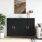 vidaXL Wandschränke 2 Stk. Schwarz Holzwerkstoff vidaXL Wandschränke 2 Stk. Schwarz Holzwerkstoff