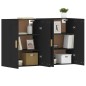 vidaXL Wandschränke 2 Stk. Schwarz Holzwerkstoff vidaXL Wandschränke 2 Stk. Schwarz Holzwerkstoff