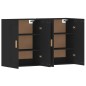 vidaXL Wandschränke 2 Stk. Schwarz Holzwerkstoff vidaXL Wandschränke 2 Stk. Schwarz Holzwerkstoff