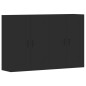 vidaXL Wandschränke 2 Stk. Schwarz Holzwerkstoff vidaXL Wandschränke 2 Stk. Schwarz Holzwerkstoff