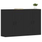 vidaXL Wandschränke 2 Stk. Schwarz Holzwerkstoff vidaXL Wandschränke 2 Stk. Schwarz Holzwerkstoff