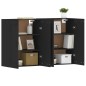 vidaXL Wandschränke 2 Stk. Schwarz Holzwerkstoff vidaXL Wandschränke 2 Stk. Schwarz Holzwerkstoff