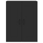 vidaXL Wandschränke 2 Stk. Schwarz Holzwerkstoff vidaXL Wandschränke 2 Stk. Schwarz Holzwerkstoff