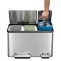 EKO Tretmülleimer EcoCasa 3x15 L Mattsilber EKO Tretmülleimer EcoCasa 3x15 L Mattsilber