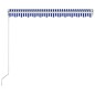 vidaXL Einziehbare Markise Handbetrieben 350 x 250 cm Blau und Weiß vidaXL Einziehbare Markise Handbetrieben 350 x 250 cm Blau und Weiß