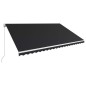 vidaXL Einziehbare Markise Handbetrieben 500 x 300 cm Anthrazit vidaXL Einziehbare Markise Handbetrieben 500 x 300 cm Anthrazit