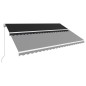 vidaXL Einziehbare Markise Handbetrieben 500 x 300 cm Anthrazit vidaXL Einziehbare Markise Handbetrieben 500 x 300 cm Anthrazit