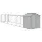 vidaXL Hundehütte mit Dach Hellgrau 117x609x123 cm Verzinkter Stahl vidaXL Hundehütte mit Dach Hellgrau 117x609x123 cm Verzinkter Stahl