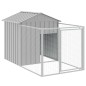 vidaXL Hundehütte mit Dach Hellgrau 117x1017x123 cm Verzinkter Stahl vidaXL Hundehütte mit Dach Hellgrau 117x1017x123 cm Verzinkter Stahl