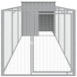 vidaXL Hundehütte mit Auslauf Hellgrau 110x405x110 cm Verzinkter Stahl vidaXL Hundehütte mit Auslauf Hellgrau 110x405x110 cm Verzinkter Stahl