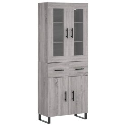 vidaXL Highboard Grau Sonoma 69,5x34x180 cm Holzwerkstoff