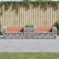 vidaXL Gartenbank mit Gabione Massivholz Douglasie