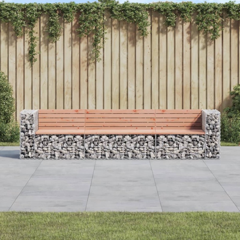vidaXL Gartenbank aus Gabionen 287x71x65,5 cm Massivholz Douglasie vidaXL Gartenbank aus Gabionen 287x71x65,5 cm Massivholz Douglasie