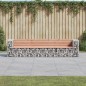 vidaXL Gartenbank aus Gabionen 287x71x65,5 cm Massivholz Douglasie vidaXL Gartenbank aus Gabionen 287x71x65,5 cm Massivholz Douglasie