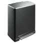 EKO Tretmülleimer E-Cube 28 L+18 L Mattschwarz