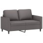 vidaXL 3-tlg. Sofagarnitur mit Kissen Grau Kunstleder vidaXL 3-tlg. Sofagarnitur mit Kissen Grau Kunstleder