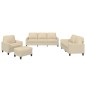 vidaXL 4-tlg. Sofagarnitur mit Kissen Creme Stoff vidaXL 4-tlg. Sofagarnitur mit Kissen Creme Stoff