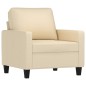 vidaXL 4-tlg. Sofagarnitur mit Kissen Creme Stoff vidaXL 4-tlg. Sofagarnitur mit Kissen Creme Stoff