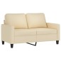 vidaXL 4-tlg. Sofagarnitur mit Kissen Creme Stoff vidaXL 4-tlg. Sofagarnitur mit Kissen Creme Stoff