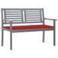 vidaXL 2-Sitzer-Gartenbank mit Auflage 120 cm Grau Eukalyptusholz vidaXL 2-Sitzer-Gartenbank mit Auflage 120 cm Grau Eukalyptusholz