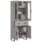 vidaXL Highboard Grau Sonoma 69,5x34x180 cm Holzwerkstoff vidaXL Highboard Grau Sonoma 69,5x34x180 cm Holzwerkstoff