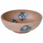 vidaXL Aufsatzwaschbecken Braun und Blau Rund Ø41x14 cm Keramik