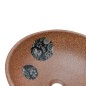 vidaXL Aufsatzwaschbecken Braun und Blau Rund Ø41x14 cm Keramik