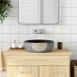 vidaXL Aufsatzwaschbecken Schwarz und Braun Rund Ø41x14 cm Keramik vidaXL Aufsatzwaschbecken Schwarz und Braun Rund Ø41x14 cm Keramik