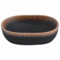 vidaXL Aufsatzwaschbecken Schwarz und Orange Oval 47x33x13 cm Keramik vidaXL Aufsatzwaschbecken Schwarz und Orange Oval 47x33x13 cm Keramik