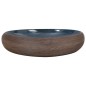 vidaXL Aufsatzwaschbecken Braun und Blau Oval 59x40x15 cm Keramik vidaXL Aufsatzwaschbecken Braun und Blau Oval 59x40x15 cm Keramik