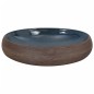 vidaXL Aufsatzwaschbecken Braun und Blau Oval 59x40x15 cm Keramik vidaXL Aufsatzwaschbecken Braun und Blau Oval 59x40x15 cm Keramik