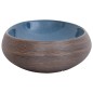 vidaXL Aufsatzwaschbecken Braun und Blau Oval 59x40x15 cm Keramik vidaXL Aufsatzwaschbecken Braun und Blau Oval 59x40x15 cm Keramik