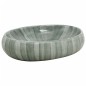 vidaXL Aufsatzwaschbecken Grün Oval 59x40x15 cm Keramik vidaXL Aufsatzwaschbecken Grün Oval 59x40x15 cm Keramik