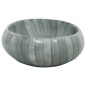 vidaXL Aufsatzwaschbecken Grün Oval 59x40x15 cm Keramik vidaXL Aufsatzwaschbecken Grün Oval 59x40x15 cm Keramik