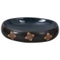vidaXL Aufsatzwaschbecken Schwarz und Blau Oval 59x40x15 cm Keramik vidaXL Aufsatzwaschbecken Schwarz und Blau Oval 59x40x15 cm Keramik