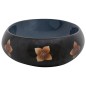 vidaXL Aufsatzwaschbecken Schwarz und Blau Oval 59x40x15 cm Keramik vidaXL Aufsatzwaschbecken Schwarz und Blau Oval 59x40x15 cm Keramik