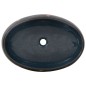 vidaXL Aufsatzwaschbecken Schwarz und Blau Oval 59x40x15 cm Keramik vidaXL Aufsatzwaschbecken Schwarz und Blau Oval 59x40x15 cm Keramik