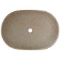 vidaXL Aufsatzwaschbecken Sandfarben Braun Oval 59x40x14 cm Keramik vidaXL Aufsatzwaschbecken Sandfarben Braun Oval 59x40x14 cm Keramik