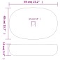 vidaXL Aufsatzwaschbecken Sandfarben Braun Oval 59x40x14 cm Keramik vidaXL Aufsatzwaschbecken Sandfarben Braun Oval 59x40x14 cm Keramik
