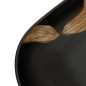 vidaXL Aufsatzwaschbecken Schwarz Oval 59x40x14 cm Keramik vidaXL Aufsatzwaschbecken Schwarz Oval 59x40x14 cm Keramik
