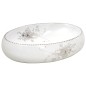 vidaXL Aufsatzwaschbecken Weiß Oval 59x40x15 cm Keramik vidaXL Aufsatzwaschbecken Weiß Oval 59x40x15 cm Keramik