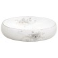 vidaXL Aufsatzwaschbecken Weiß Oval 59x40x15 cm Keramik vidaXL Aufsatzwaschbecken Weiß Oval 59x40x15 cm Keramik