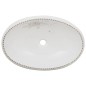 vidaXL Aufsatzwaschbecken Weiß Oval 59x40x15 cm Keramik vidaXL Aufsatzwaschbecken Weiß Oval 59x40x15 cm Keramik