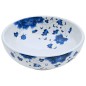 vidaXL Aufsatzwaschbecken Weiß und Blau Rund Ø41x14 cm Keramik vidaXL Aufsatzwaschbecken Weiß und Blau Rund Ø41x14 cm Keramik