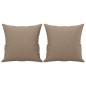 vidaXL Zierkissen 2 Stk. Cappuccino-Braun 40x40 cm Kunstleder vidaXL Zierkissen 2 Stk. Cappuccino-Braun 40x40 cm Kunstleder